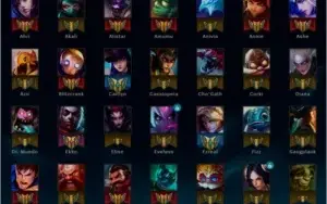 Conta LoL - Unranked - Borda Gold - 96 CAMPEÕES