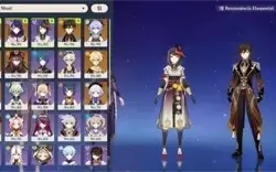 Conta genshinRaiden C2, Yae Miko, Zhongli, Hu Tao, Ganyu etc