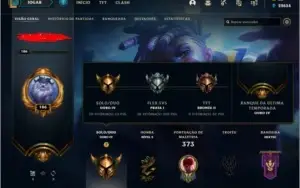 CONTA GOLD 4 LVL 186 COM 92 CAMPEÕES + 74 SKINS