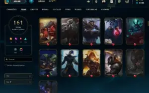 Conta prata 4 com TODOS os champs e 162 Skins + 1 Prestigio