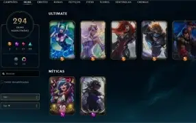 Conta LOL - 294 Skins Full Champ