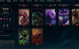 Conta LOL - 294 Skins Full Champ