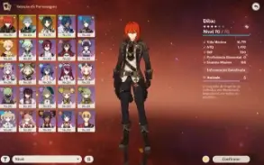 Conta diluc + alhaitham + lança de jade + xia(ler descriçao)