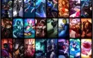Conta Prata1/Ouro5, todos campeões e 51 skins habilitadas.