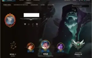 conta league of legends prata IV