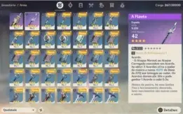 Conta Genshin Impact Ar7 Qiqi + Arma A Flauta e Sino