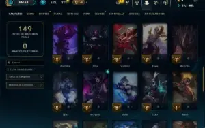 Diamante 2 com 50 Champs e 5 Skins