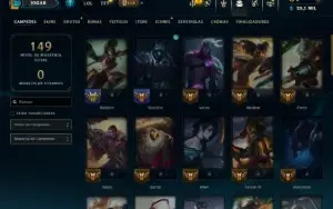 Diamante 2 com 50 Champs e 5 Skins