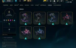 Diamante 2 com 50 Champs e 5 Skins