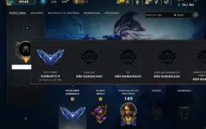 Diamante 2 com 50 Champs e 5 Skins