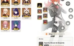 CONTA GENSHIN AR58 11 PERSONAGENS 5⭐5 ARMAS⭐