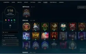 Conta de lol + 131 skins + troca de nome