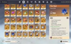 AR56 Zhongli C1, Venti, Albedo, Diluc, Mona... +2, e Amos +2