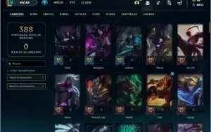 Conta prata 4 com 90 skins e 111 champs