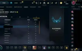 Conta Platina I Solo/Duo e 62 campeões, MMR DIAMANTE III