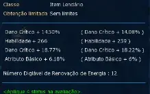 Conta com Susanoomon Shin 6/6 134.44% e outros - LADMO OMEGA