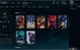 Conta Diamante 4, todos os champs e 40 skins!