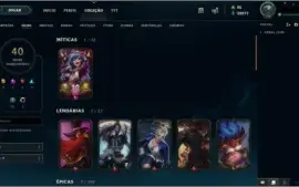 Conta Diamante 4, todos os champs e 40 skins!
