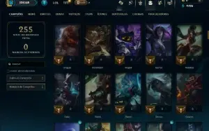 Bronze 1 com 140 Champs e 9 Skins