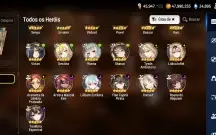 Conta de epic seven com 10 ML+ 27 k de gemas+ 1000 folhas