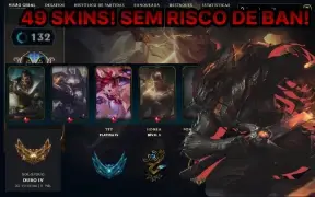 Conta Lol Lvl 132 49 Skins Unranked Handlevel Upada A Mão