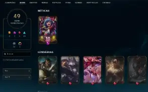 Conta Lol Lvl 132 49 Skins Unranked Handlevel Upada A Mão