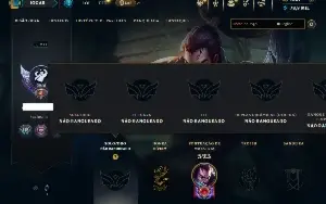 Unranked com 150 Champs e 264 Skins + 1700 RP
