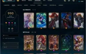 VENDO CONTA DE LOL 990 skins