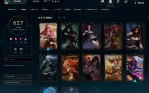 Conta de lol com mais de 600 skins