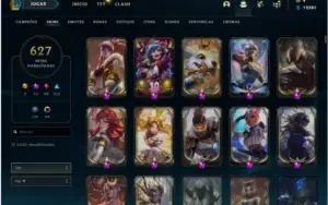 Conta de lol com mais de 600 skins