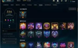 Conta de lol com mais de 600 skins