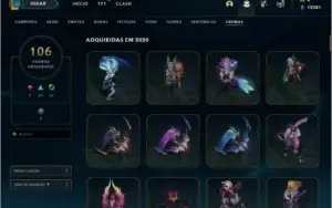 Conta de lol com mais de 600 skins