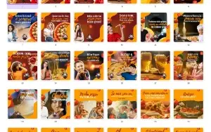 Pack Canva Pizzaria Vol 2 - 100 Artes Editáveis