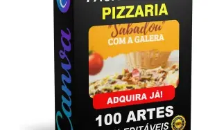 Pack Canva Pizzaria Vol 2 - 100 Artes Editáveis