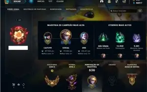 Conta ouro 2 com TODOS os champs e 248 Skins ( Nivel 681 )