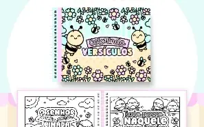 Livro de colorir PDF - Versículos fofinhos para imprimir