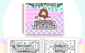 Livro de colorir PDF - Versículos fofinhos para imprimir