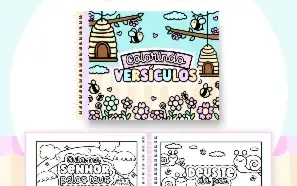 Livro de colorir PDF - Versículos fofinhos para imprimir