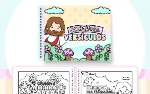 Livro de colorir PDF - Versículos fofinhos para imprimir