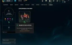 Platina 4 com 35 Champs e 7 Skins