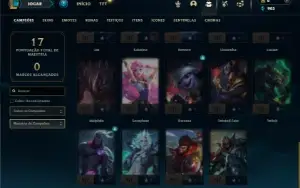 Platina 4 com 35 Champs e 7 Skins