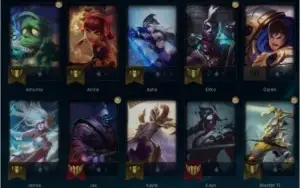 CONTA PRATA 1 28 CAMPEÕES 4 SKINS UMA ÉPICA