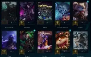 CONTA PRATA 1 28 CAMPEÕES 4 SKINS UMA ÉPICA