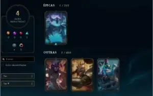 CONTA PRATA 1 28 CAMPEÕES 4 SKINS UMA ÉPICA