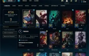 Conta Ouro 4 com 130 Champs e 105 Skins