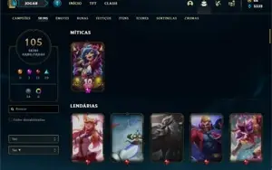 Conta Ouro 4 com 130 Champs e 105 Skins