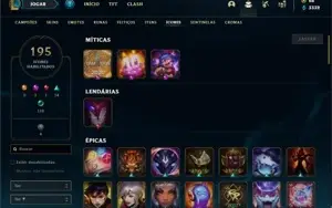 Conta Ouro 4 com 130 Champs e 105 Skins