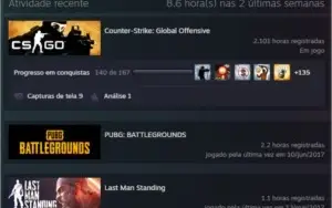 CONTA CSGO 2101 HORAS + 4 MEDALHAS + 366 VITORIAS + SEGURA