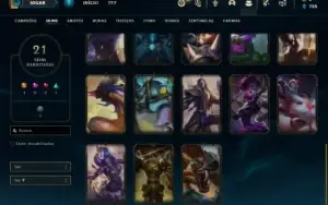Conta ouro 3 com 55 Champs e 21 Skins