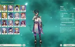 CONTA NA AR 45⭐Xiao, Ayaka, Yelan 5 + vários personagens 4⭐